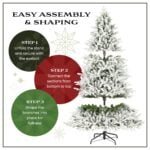 7.5 ft. Pre-Lit Acacia Pencil Slim Flocked Tree with Clear Lights, Plug-In - Image 4