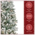 7.5 ft. Pre-Lit Acacia Pencil Slim Flocked Tree with Clear Lights, Plug-In - Image 5