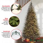 6 ft. Pre-Lit Aspen Spruce Slim Tree with Clear Lights, Plug-In - Image 10