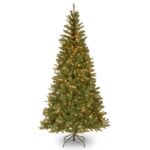 6.5 ft. Pre-Lit Aspen Spruce Slim Tree with Clear Lights, Plug-In