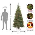 7.5 ft. Pre-Lit Aspen Spruce Slim Tree with Multicolor Lights, Plug-In - Image 5