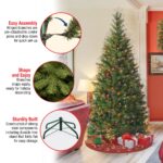 7.5 ft. Pre-Lit Aspen Spruce Slim Tree with Multicolor Lights, Plug-In - Image 14