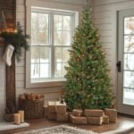 7.5 ft. Pre-Lit Aspen Spruce Slim Tree with Multicolor Lights, Plug-In - Image 2