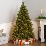 6.5 ft. Pre-Lit Carolina Pine Hinged Tree with Clear Lights - Image 2