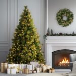 6.5 ft. Pre-Lit Carolina Pine Hinged Tree with Clear Lights - Image 3