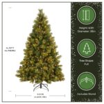 6.5 ft. Pre-Lit Carolina Pine Hinged Tree with Clear Lights - Image 4