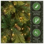 7.5 ft. Pre-Lit Carolina Pine Tree with 750 Clear Lights, Plug-In - Image 6