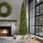 12 ft. Pre-Lit Carolina Pine Slim Tree with Clear Lights, Plug-In - Image 2