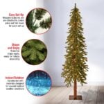 6 ft. Pre-Lit Hickory Cedar Tree with Clear Lights, Plug-In - Image 5