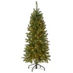 4.5 ft. Pre-Lit Kingswood Fir Pencil Tree with Clear Lights, Plug-In