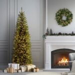 7 ft. Pre-Lit Kingswood Fir Pencil Tree with Clear Lights, Plug-In - Image 2