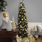7.5 ft. Pre-Lit Kingswood Fir Pencil Tree with Clear Lights, Plug-In - Image 5