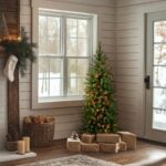 4.5 ft. Pre-Lit Kingswood Fir Pencil Tree with Multicolor Lights, Plug-In - Image 2