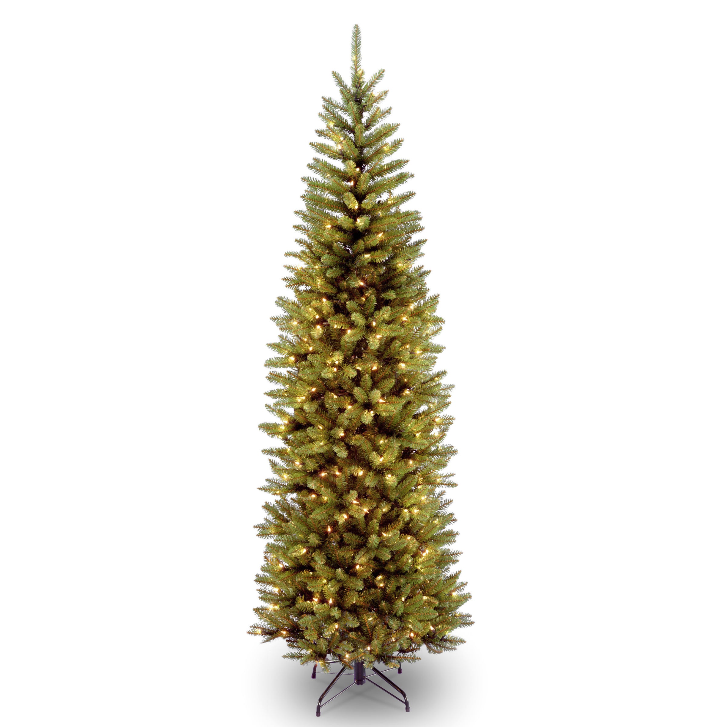 KW7-D50-70.jpg 7 ft. Pre-Lit Kingswood Fir Pencil Tree with Power Connect Dual Color LED Lights, Plug-In - Image 1