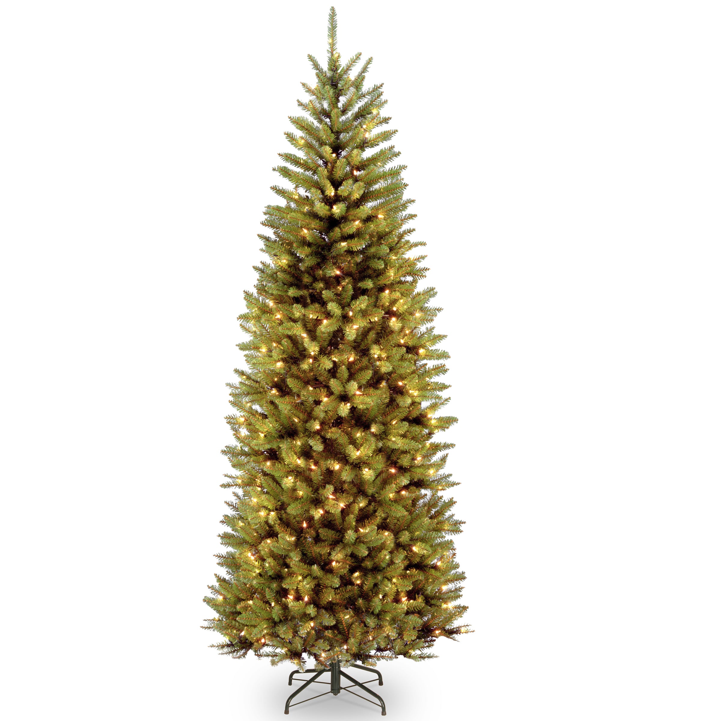 KW7-D52-75.jpg 7.5 ft. Pre-Lit Kingswood Fir Slim Tree with PowerConnect Dual Color LED Lights, Plug-In - Image 1