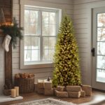 7.5 ft. Pre-Lit Kingswood Fir Slim Tree with PowerConnect Dual Color LED Lights, Plug-In - Image 2