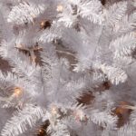 6.5 ft. Pre-Lit Kingswood Fir White Pencil Tree with Clear Lights, Plug-In - Image 4