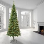 7.5 ft. Pre-Lit Linden Spruce Slim Tree with LED Lights, Plug-In - Image 7
