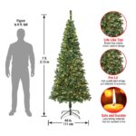 7.5 ft. Pre-Lit Linden Spruce Slim Tree with LED Lights, Plug-In - Image 4