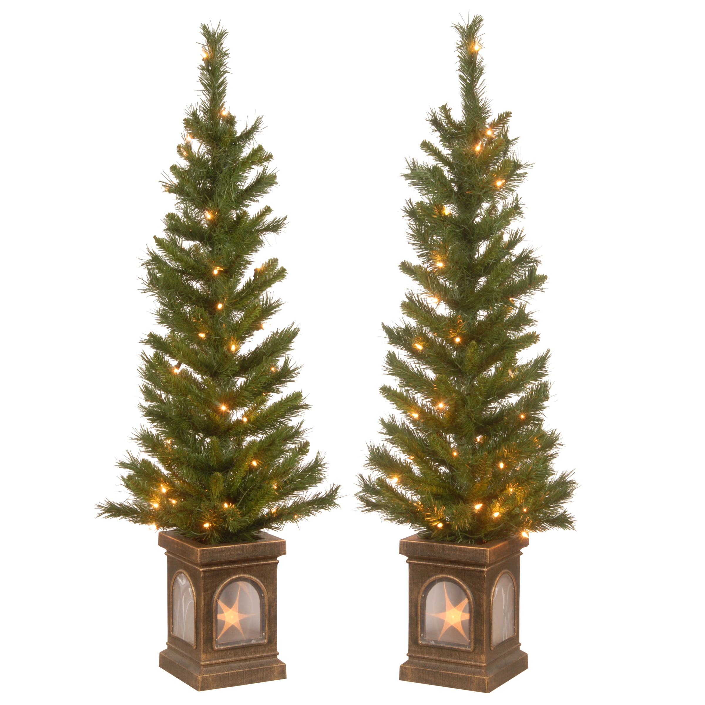 LVP7-329-40-2.jpg 4 ft. Pre-Lit Leigh Valley Tree Set with Clear Lights, Plug-In - Image 1