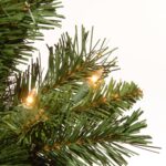 2 ft. Pre-Lit Majestic Fir Tree with Multicolor LED Lights, Red Base - Image 3