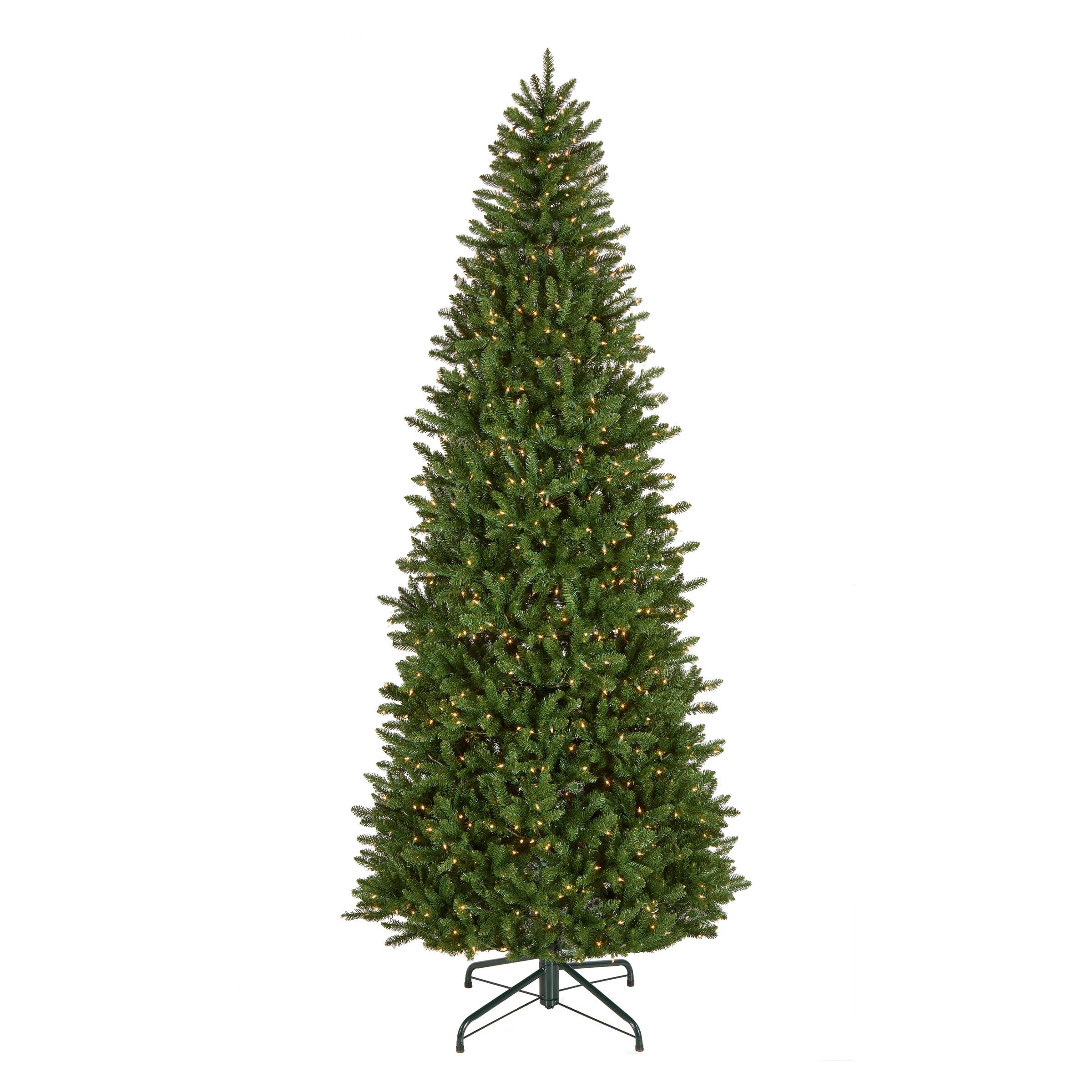 NAFFSLH1-100LO_923d17ad-d434-434c-a08a-dece61fa59ec.jpg 10 ft. Pre-Lit Natural Fraser Slim Fir Tree with Clear Lights, Plug-In - Image 1
