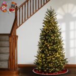 7.5 ft. Pre-Lit Natural Fraser Fir Slim Tree with Clear Lights, Plug-In - Image 2