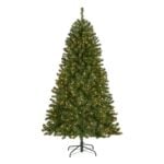 6.5 ft. Pre-Lit North Valley Spruce Full Tree with Clear Lights, Plug-In
