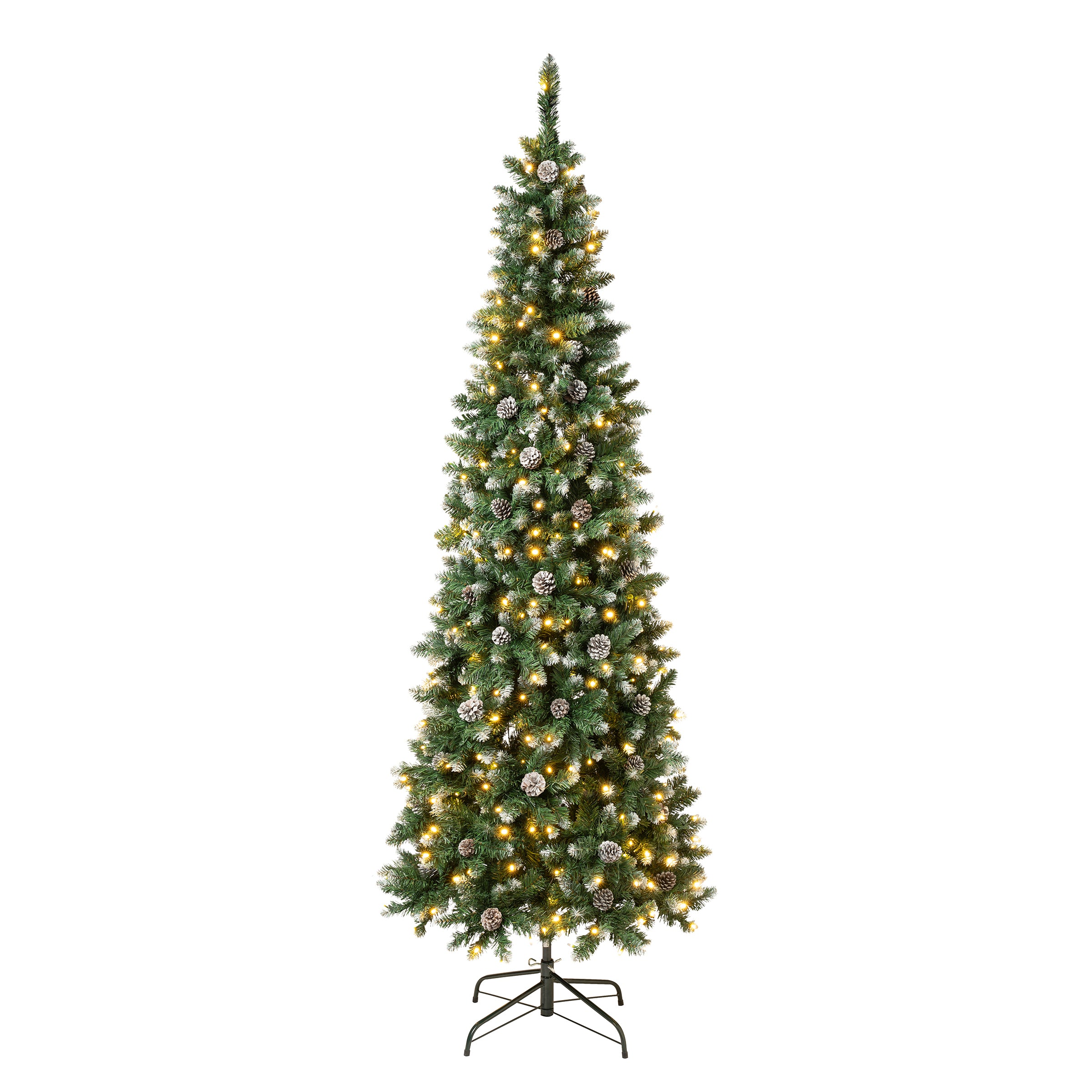 OAK8-304L-75.jpg 7.5 ft. Pre-Lit Oakley Hills Slim Tree with LED Lights, Plug-In - Image 1