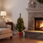 3 ft. Pre-Lit Pine Cone Burlap Tree with Warm White LED Lights - Image 2