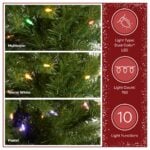 7.5 ft. Pre-Lit Downswept Douglas Fir Hinged Tree with Dual Color LED Lights, Plug-In - Image 4
