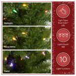 7.5 ft. Pre-Lit Downswept Douglas Fir Pencil Slim Hinged Tree with Dual Color LED Lights, Plug-In - Image 4