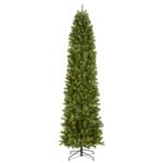 9 ft. Pre-Lit Downswept Douglas Fir Pencil Slim Hinged Tree with Dual Color LED Lights, Plug-In
