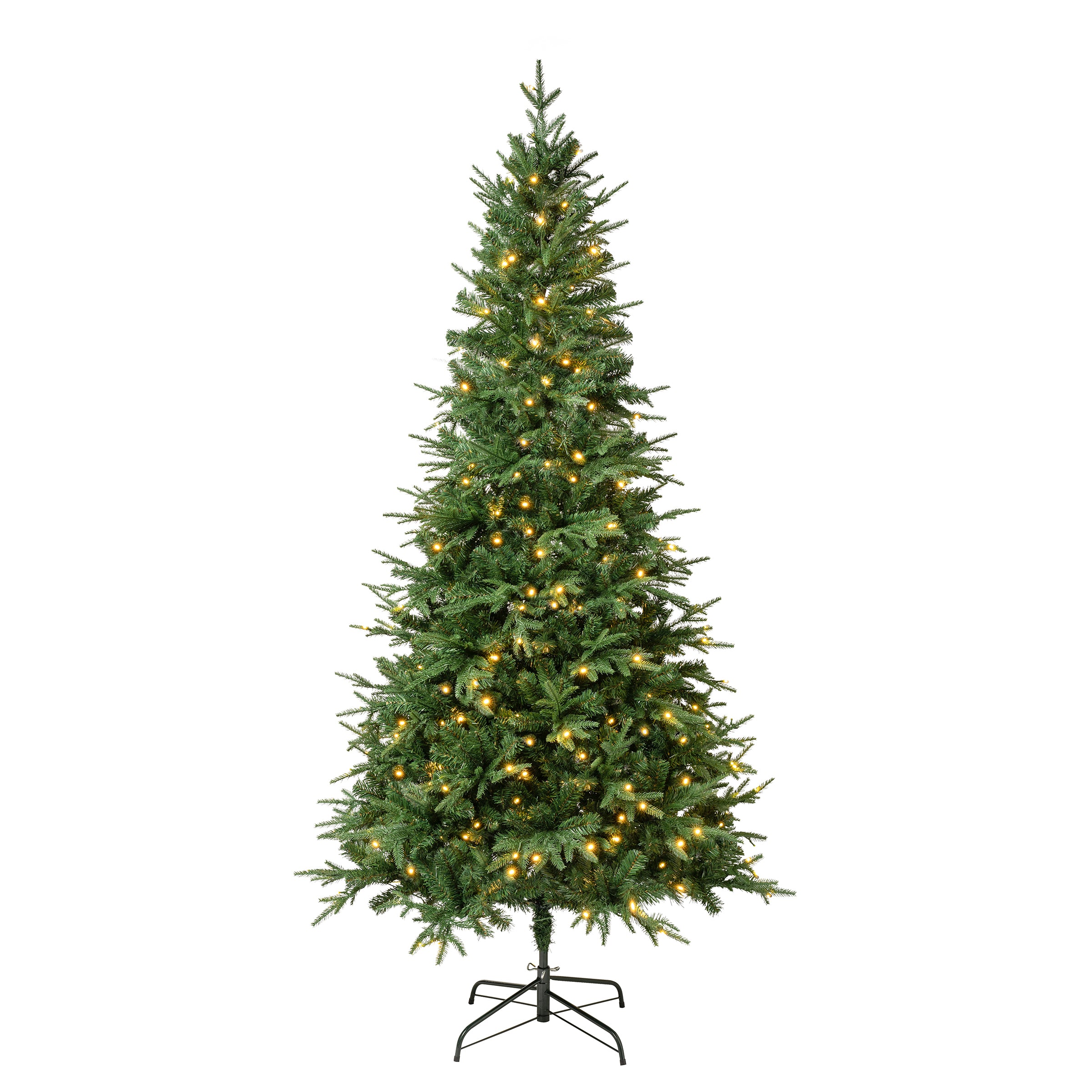 PEDUX8-300L-75.jpg 7.5 ft. Pre-Lit Duxbury Mix Feel Real Tree with Warm White LED Lights, Plug-In - Image 1