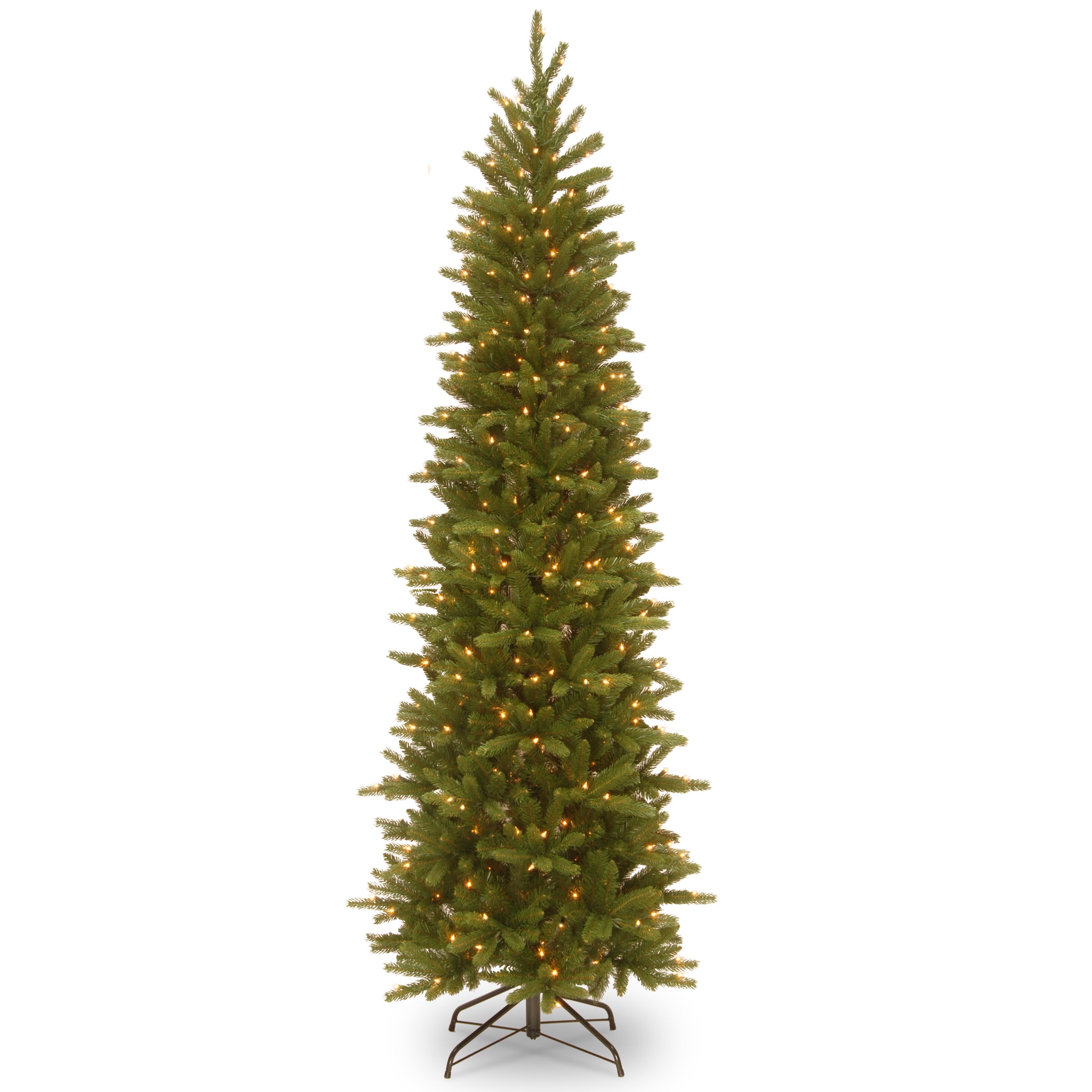 PEGF4-334-65.jpg 6.5 ft. Pre-Lit Grande Fir Pencil Slim Tree with Clear Lights, Plug-In - Image 1