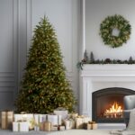 6.5 ft. Pre-Lit Jersey Fraser Fir Medium Tree with Clear Lights, Plug-In - Image 2