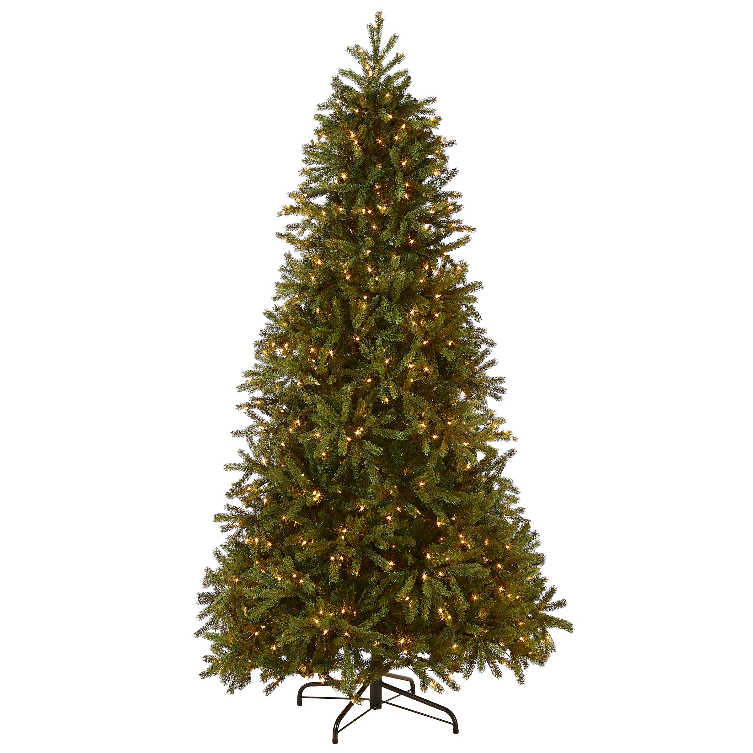 PEJF1-304-75.jpg 7.5 ft. Pre-Lit Jersey Fraser Fir Slim Tree with Clear Lights, Plug-In - Image 1