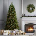 7.5 ft. Pre-Lit Jersey Fraser Fir Slim Tree with Clear Lights, Plug-In - Image 2