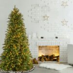 7.5 ft. Pre-Lit Tiffany Fir Slim Tree with Clear Lights, Plug-In - Image 3