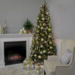 7.5 ft. Pre-Lit Tiffany Fir Slim Tree with Clear Lights, Plug-In - Image 5