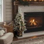 4 ft. Pre-Lit Snowy Bedford Pine Tree with Clear Lights, Plug-In - Image 2