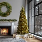 10 ft. Pre-Lit Tiffany Fir Slim Tree with Clear Lights, Plug-In - Image 2
