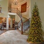 9 ft. Pre-Lit Tiffany Fir Slim Tree with Clear Lights - PVC Branch Tips, Plug-In - Image 3