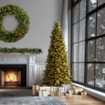 9 ft. Pre-Lit Tiffany Fir Slim Tree with Clear Lights - PVC Branch Tips, Plug-In - Image 2