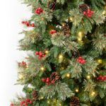 7.5 ft. Pre-Lit Virginia Pine Mixed Slim Tree with Warm White LED Lights, Plug-In - Image 3