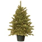 3 ft. Pre-Lit Hampton Spruce Tree with Clear Lights, Plug-In